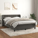 Pat box spring cu saltea, gri închis, 140x190 cm, catifea - WALTI WALTI