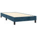 Pat box spring cu saltea, albastru închis, 80x200 cm, catifea - WALTI WALTI