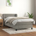 Pat box spring cu saltea, gri deschis, 90x190 cm, catifea - WALTI WALTI