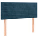 Pat box spring cu saltea, albastru închis, 90x190 cm, catifea - WALTI WALTI