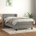 Pat box spring cu saltea, gri deschis, 90x200 cm, catifea - WALTI WALTI