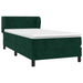 Pat box spring cu saltea, verde închis, 90x200 cm, catifea - WALTI WALTI