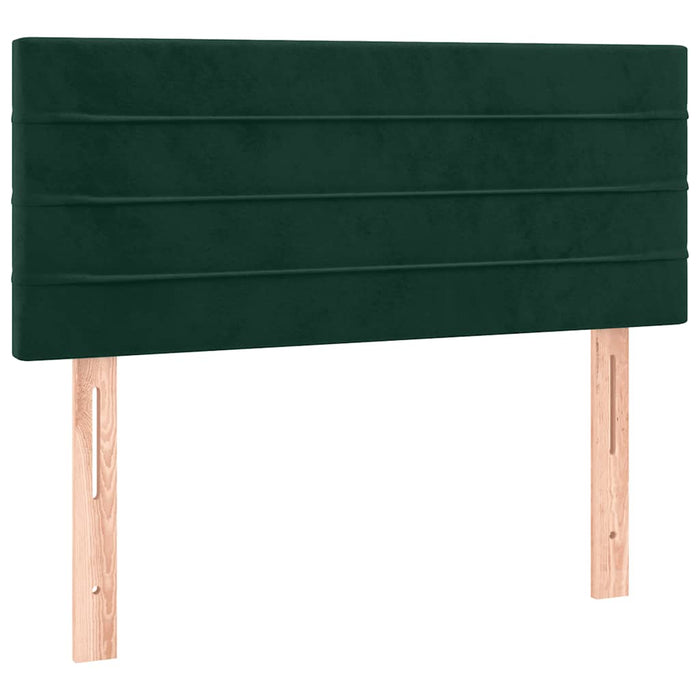 Pat box spring cu saltea, verde închis, 90x200 cm, catifea - WALTI WALTI