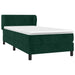Pat box spring cu saltea, verde închis, 100x200 cm, catifea - WALTI WALTI