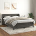 Pat box spring cu saltea, gri închis, 140x200 cm, catifea - WALTI WALTI