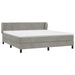 Pat box spring cu saltea, gri deschis, 160x200 cm, catifea - WALTI WALTI