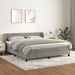 Pat box spring cu saltea, gri deschis, 160x200 cm, catifea - WALTI WALTI