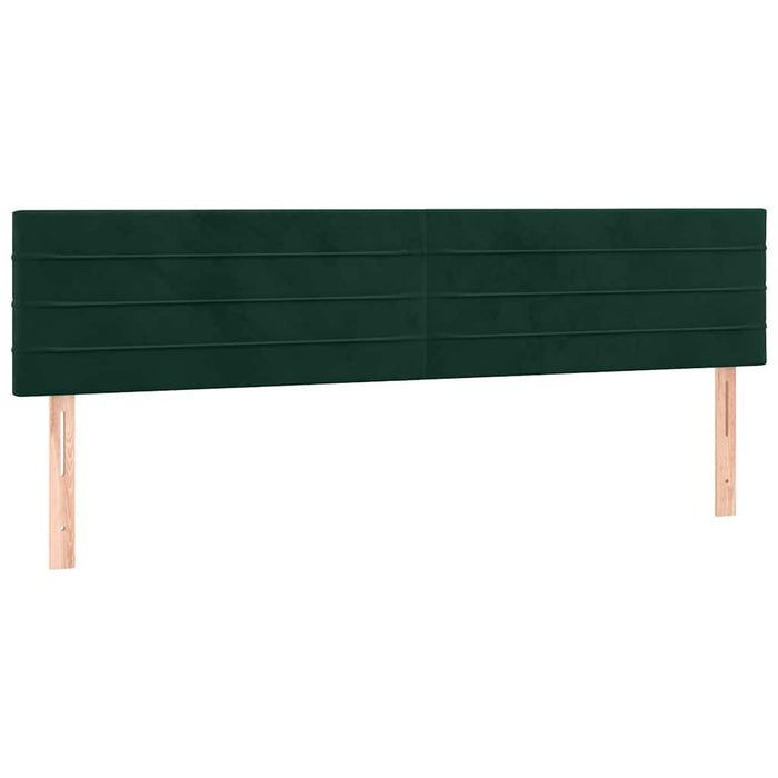 Pat box spring cu saltea, verde închis, 160x200 cm, catifea WALTI