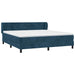 Pat box spring cu saltea, albastru închis, 160x200 cm, catifea - WALTI WALTI
