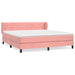 Pat box spring cu saltea, roz, 160x200 cm, catifea - WALTI WALTI