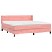 Pat box spring cu saltea, roz, 160x200 cm, catifea - WALTI WALTI