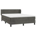 Pat box spring cu saltea, gri închis, 180x200 cm, catifea - WALTI WALTI