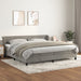 Pat box spring cu saltea, gri deschis, 200x200 cm, catifea - WALTI WALTI