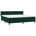 Pat box spring cu saltea, verde închis, 200x200 cm, catifea - WALTI WALTI