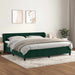 Pat box spring cu saltea, verde închis, 200x200 cm, catifea - WALTI WALTI