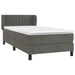 Pat box spring cu saltea, gri închis, 80x200 cm, catifea - WALTI WALTI
