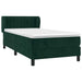 Pat box spring cu saltea, verde închis, 90x190 cm, catifea - WALTI WALTI