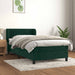 Pat box spring cu saltea, verde închis, 90x190 cm, catifea - WALTI WALTI