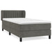 Pat box spring cu saltea, gri închis, 90x200 cm, catifea - WALTI WALTI