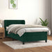 Pat box spring cu saltea, verde închis, 90x200 cm, catifea - WALTI WALTI