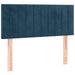 Pat box spring cu saltea, albastru închis, 90x200 cm, catifea - WALTI WALTI