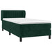 Pat box spring cu saltea, verde închis, 100x200 cm, catifea - WALTI WALTI