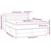Pat box spring cu saltea, gri închis, 140x190 cm, catifea - WALTI WALTI
