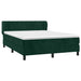Pat box spring cu saltea, verde închis, 140x190 cm, catifea - WALTI WALTI