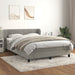 Pat box spring cu saltea, gri deschis, 140x200 cm, catifea - WALTI WALTI
