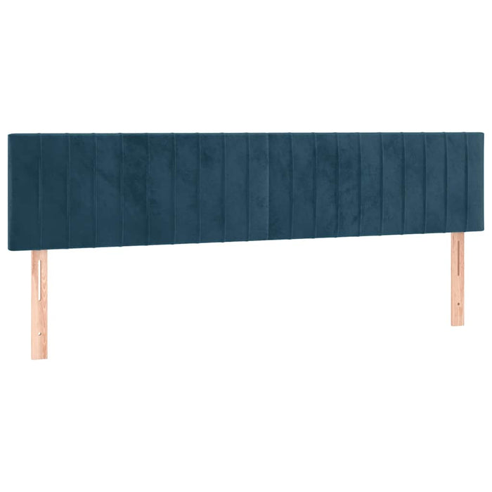 Pat box spring cu saltea, albastru închis, 160x200 cm, catifea - WALTI WALTI