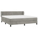 Pat box spring cu saltea, gri deschis, 180x200 cm, catifea - WALTI WALTI