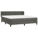 Pat box spring cu saltea, gri închis, 180x200 cm, catifea - WALTI WALTI