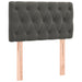 Pat box spring cu saltea, gri închis, 80x200 cm, catifea - WALTI WALTI