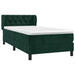 Pat box spring cu saltea, verde închis, 80x200 cm, catifea - WALTI WALTI