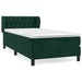 Pat box spring cu saltea, verde închis, 90x200 cm, catifea - WALTI WALTI