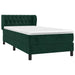 Pat box spring cu saltea, verde închis, 90x200 cm, catifea - WALTI WALTI