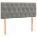 Pat box spring cu saltea, gri deschis, 100x200 cm, catifea - WALTI WALTI