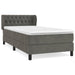 Pat box spring cu saltea, gri închis, 100x200 cm, catifea - WALTI WALTI