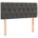 Pat box spring cu saltea, gri închis, 100x200 cm, catifea - WALTI WALTI