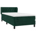 Pat box spring cu saltea, verde închis, 100x200 cm, catifea - WALTI WALTI