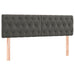 Pat box spring cu saltea, gri închis, 140x190 cm, catifea - WALTI WALTI