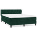 Pat box spring cu saltea, verde închis, 140x190 cm, catifea - WALTI WALTI