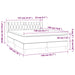 Pat box spring cu saltea, albastru închis, 140x190 cm, catifea - WALTI WALTI