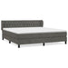 Pat box spring cu saltea, gri închis, 160x200 cm, catifea - WALTI WALTI