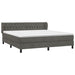 Pat box spring cu saltea, gri închis, 160x200 cm, catifea - WALTI WALTI