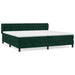 Pat box spring cu saltea, verde închis, 200x200 cm, catifea - WALTI WALTI