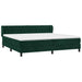 Pat box spring cu saltea, verde închis, 200x200 cm, catifea - WALTI WALTI
