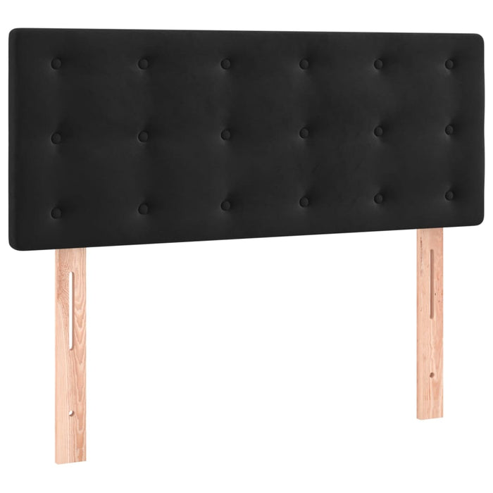 Pat box spring cu saltea, negru, 80x200 cm, catifea - WALTI WALTI