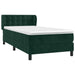 Pat box spring cu saltea, verde închis, 80x200 cm, catifea - WALTI WALTI
