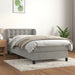 Pat box spring cu saltea, gri deschis, 90x200 cm, catifea - WALTI WALTI